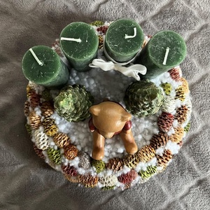 Macis adventi koszorú - karácsony - adventi díszek - adventi koszorú - Meska.hu