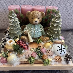 Adventi macis asztaldisz - Meska.hu