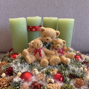 Macis adventi teli koszorú - karácsony - adventi díszek - adventi koszorú - Meska.hu