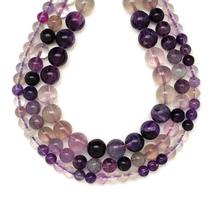 Fluorit lila golyó 8-9mm  ékszerkészítő alapanyag (füzér), Kellékek & szerszámok, Ásvány alapanyag, Ásványfüzér, , MESKA