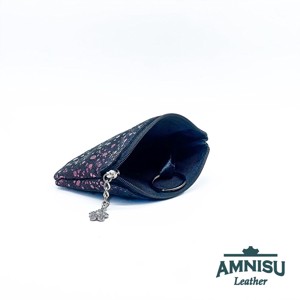 Metál lila pöttyös egy cipzáras kulcstartó A4027 -  - Meska.hu