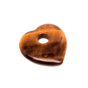 Tigrisszem fánk szív 35x33mm, Ékszer, Nyaklánc, Medál, , MESKA