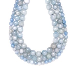 Akvamarin golyó 8-9mm ékszerkészítő alapanyag (füzér), Kellékek & szerszámok, Ásvány alapanyag, Ásványfüzér, , MESKA