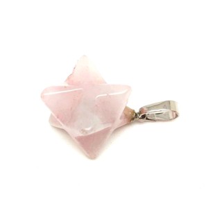 Merkaba medál Rózsakvarc 2x2cm, Ékszer, Nyaklánc, Medál, , MESKA