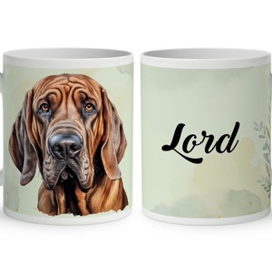 Névvel kérhető - Angol véreb portré mintás bögre, Otthon & Életmód, Konyhafelszerelés, tálalás, Tálalás, Bögre & Csésze, , MESKA