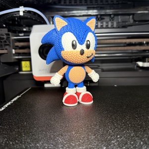 Sonic, a sündisznó � Egyedi, kötött stílusú gyűjtői figura (12,5 cm), Kellékek & szerszámok, Dekorációs kellékek, Figurák, , MESKA