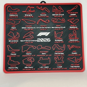 Forma-1 2026 Versenynaptár � Egyedi 3D Nyomtatott Falidísz és Kalendárium - Meska.hu