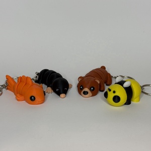 4 db-os Mozgó Állatkert � 3D Nyomtatott Artikulált Kulcstartó Csomag - Meska.hu