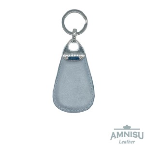 Ezüst csepp alakú swarovski köves bőr kulcstartó H1005 - táska & tok - kulcstartó & táskadísz - kulcstartó - Meska.hu