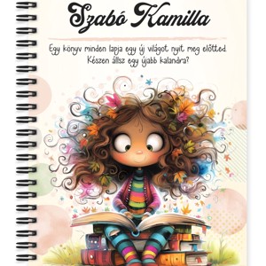Személyre szabható - Olvasó őszi Könyvmoly lány mintás A5-ös füzet, Otthon & Életmód, Papír, írószer, Jegyzetfüzet & Napló, , MESKA