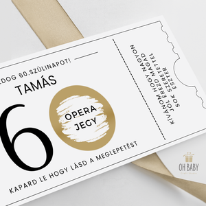 60. Születésnapi Köszöntő, Kaparós Sorsjegy, Kaparós Szülinapi Kártya, Egyedi Meglepetés Kártya, Szülinapi Köszöntő - Meska.hu