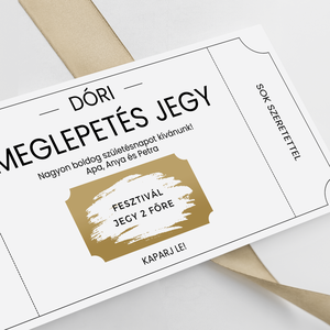 Ajándékkísérő Kártya, Kaparós Sorsjegy, Kaparós Szülinapi Kártya, Egyedi Meglepetés Kártya, Szülinapi Köszöntő - otthon & életmód - papír, írószer - ajándékozás kellékei - ajándék sorsjegy - Meska.hu