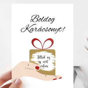 Kaparós Karácsonyi Ajándék, Egyedi Ajándék, Sorsjegy, Ajándék Férfiaknak, Ajándék Nőknek, Karácsonyi Ajándék Ötlet, Karácsony, Karácsonyi ajándékozás, Karácsonyi képeslap, üdvözlőlap, ajándékkísérő, Fotó, grafika, rajz, illusztráció, MESKA
