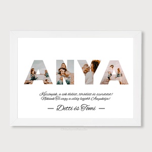 Ajándék Anyákank, Fotókollázs, Anyáknapi kép, Saját fényképes poszter, Ajándék anyáknak, Fényképes ajándék, Anya kollázs - otthon & életmód - dekoráció - kép & falikép - poszter - Meska.hu