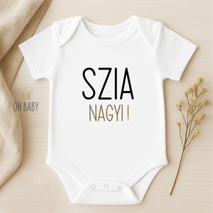 Baba bejelentő body, Bababejelentés, Nagyszülő leszel bejelentés, Nagymama bejelentés, Ajándék nagyszülőknek, Ruha & Divat, Babaruha & Gyerekruha, Body, Mindenmás, MESKA