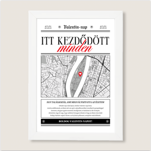 Valentin-napi ajándék, Minden itt kezdődött kép, Ajándék évfordulóra, Ajándék Pároknak, Falikép, Egyedi Poszter - otthon & életmód - dekoráció - kép & falikép - poszter - Meska.hu