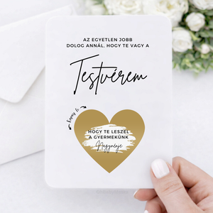 Nagybácsi Leszel Bejelentés, Kaparós Sorsjegy, Kaparós Nagybácsi bejelentés, Nagybácsi Leszel képeslap, Nagybácsi leszel - baba - mama - babaemlékek - bababejelentők - Meska.hu