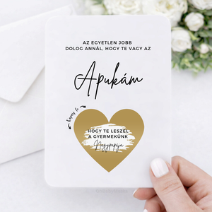 Nagyapa Leszel Bejelentés, Kaparós Sorsjegy, Kaparós Nagypapa bejelentés, Nagypapa Leszel képeslap, Nagyapa leszel, Baba - mama, Babaemlékek, Bababejelentők, Fotó, grafika, rajz, illusztráció, MESKA