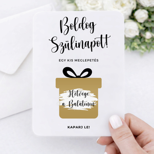 Boldog Szülinapot Kártya, Kaparós Sorsjegy, Kaparós Szülinapi Kártya, Egyedi Meglepetés Kártya, Szülinapi Köszöntő - Meska.hu