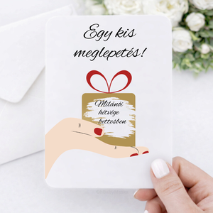 Meglepetés Ajándék Kártya, Kaparós Sorsjegy, Kaparós Szülinapi Kártya, Egyedi Meglepetés Kártya, Ajádnék Kísérő, Otthon & Életmód, Papír, írószer, Ajándékozás kellékei, Ajándék sorsjegy, Fotó, grafika, rajz, illusztráció, MESKA