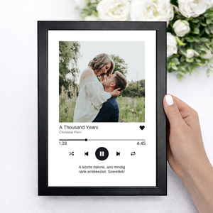 Közös dalunk poszter, Mi dalunk kép, Valentin-nap ajándék, Ajándék Pároknak, Spotify, Egyedi Poszter, Szerelmes dal  - Meska.hu