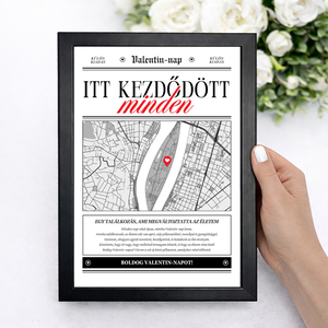 Valentin-napi ajándék, Minden itt kezdődött kép, Ajándék évfordulóra, Ajándék Pároknak, Falikép, Egyedi Poszter, Otthon & Életmód, Dekoráció, Kép & Falikép, Poszter, Fotó, grafika, rajz, illusztráció, MESKA