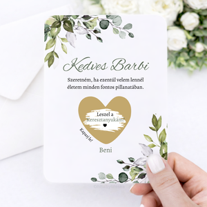 Keresztszülő felkérő, Kaparós Sorsjegy, Kaparós Keresztanya felkérő, Keresztapa felkérés, Keresztszülő ajándék, Baba - mama, Keresztelő kellékek, Keresztszülő felkérő, Fotó, grafika, rajz, illusztráció, MESKA