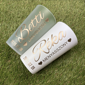 Koszorúslány ajándék, Lánybúcsú pohár, Repohár lánybúcsúra, Repohár felirattal, Egyedi repohár, Lánybúcsú kiegészítő, Esküvő, Lánybúcsú, Fotó, grafika, rajz, illusztráció, Mindenmás, MESKA