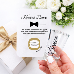 Tanúfelkérő, Tanú felkérő, Esküvői feles pohár, Tanú felkérő szett, Férfi Tanú ajándék, Egyedi tanú felkérő, Legénybúcsú - Meska.hu