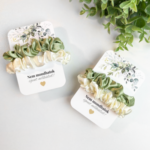 Tanúfelkérő scrunchie, Koszorúslány hajgumi, Lánybúcsú kellékek, Koszorúslány felkérő, Virágszóró kislány, Ajándék - esküvő - lánybúcsú - Meska.hu