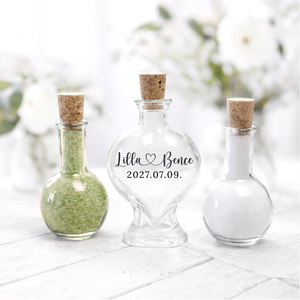 Homokceremónia szett felirattal, Homok ceremónia, Esküvői Homok ceremónia, Homoköntő ceremónia, Dekorhomok - Meska.hu