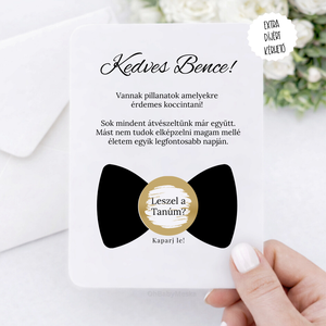 Tanú ajándék � vőlegény és tanú felkérő szett laposüveggel és felespoharakkal - esküvő - meghívó & kártya - tanú felkérő - Meska.hu