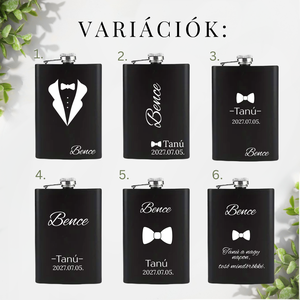 Tanú ajándék � vőlegény és tanú felkérő szett laposüveggel és felespoharakkal - esküvő - meghívó & kártya - tanú felkérő - Meska.hu