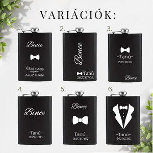 Tanú felkérő ajándék doboz � laposüveg, felespohár és kaparós kártya szett - esküvő - meghívó & kártya - tanú felkérő - Meska.hu