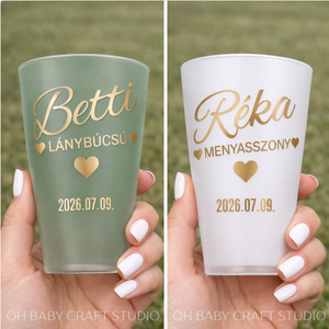 Lánybúcsú repohár – egyedi pohár menyasszonynak és koszorúslányoknak, Esküvő, Lánybúcsú, Fotó, grafika, rajz, illusztráció, Mindenmás, Ez az egyedi lánybúcsú repohár tökéletes választás a menyasszony és a koszorúslányok számára, hogy ..., MESKA