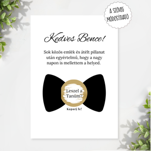 Tanú ajándék férfiaknak � tanú felkérő szett laposüveggel és felespohárral - esküvő - meghívó & kártya - tanú felkérő - Meska.hu