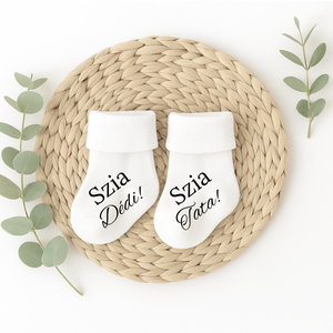 Bababejelentő zokni, Nagyszülő leszel bejelentés, Egyedi Ajándék nagyszülőknek, Gyermekáldás, Hamarosan érkezem - baba - mama - babaemlékek - bababejelentők - Meska.hu
