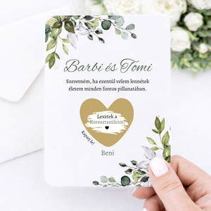 Keresztszülő felkérő szett, Kaparós Sorsjegy, Kaparós Keresztanya felkérő, Keresztapa felkérés, Keresztszülő ajándék box - baba - mama - keresztelő kellékek - keresztszülő felkérő - Meska.hu