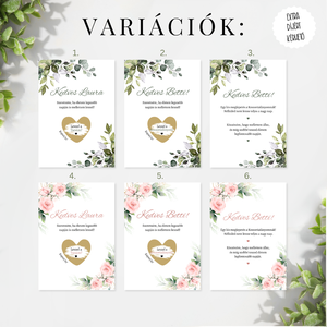 Egyedi boros pohár, Tanúfelkérő, Tanú felkérő szett, Koszorúslány felkérő, Koszorúslány ajándék, Egyedi tanú felkérő - esküvő - meghívó & kártya - tanú felkérő - Meska.hu