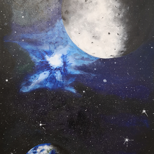 Stig fra jorda, Művészet, Festmény, Akril, Festészet, 50*70 cm feszített vászon, akril festény. Fényes lakkal fixálva,szélei festettek,falra akasztható., MESKA