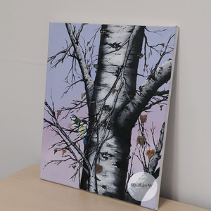 Bl�meisene - művészet - festmény - akril - Meska.hu