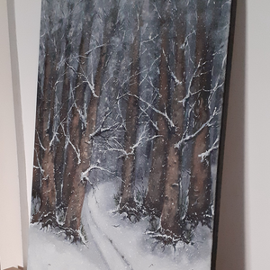 Sn� i hjertet ogs� - művészet - festmény - akril - Meska.hu