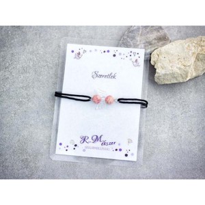 Szeretlek rodokrozit angyal karkötő, Ékszer, Karkötő, Gyöngyös karkötő, , MESKA