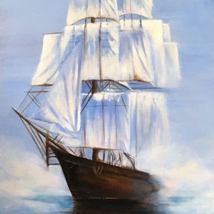 Olajfestmény , 39x17 cm,  - Meska.hu