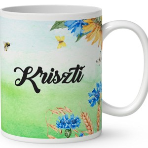 Névvel kérhető - Selfie napraforgós manó lány mintás bögre - otthon & életmód - konyhafelszerelés, tálalás - tálalás - bögre & csésze - Meska.hu