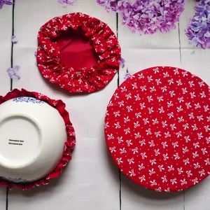 Masnis edénysapka, edényfedő szett 3db - Többször használatos gumis pamut fedő víztaszító béléssel, Otthon & Életmód, Konyhafelszerelés, tálalás, Konyhai textil, Edényfogó & Edényfedő, Varrás, MESKA