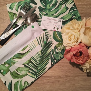 Leveles evőeszköztartó ruhaszalvétával - Meska.hu