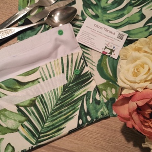 Leveles evőeszköztartó ruhaszalvétával - táska & tok - uzsonna- & ebéd tartó - evőeszköz tartó - Meska.hu