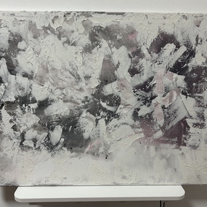 Akril festmény: Grey-Pink Mess - művészet - festmény - akril - Meska.hu