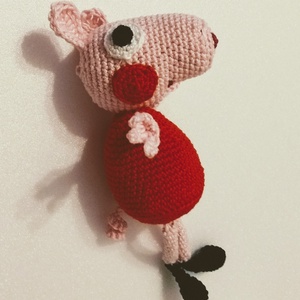 Peppa malac, horgolt mesefigura - Meska.hu